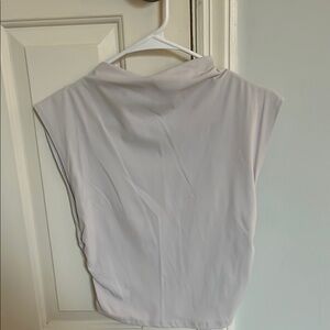 High neck women’s top in light grey